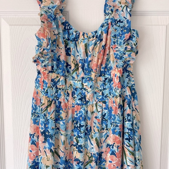 Abercrombie & Fitch Floral Blue and Pink Maxi Dress - Picture 5 of 11